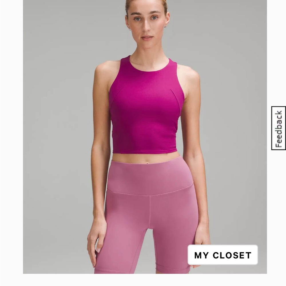 Lululemon Wunder Train Racerback Tank, magenta purple, size 10
